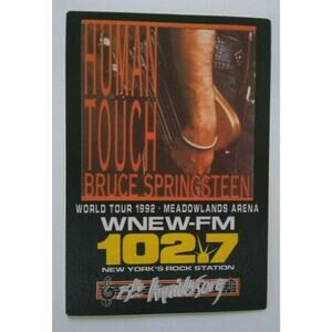 Bruce Springsteen Human Touch Backstage Pass Original 1992 Concert Tour NJ Arena